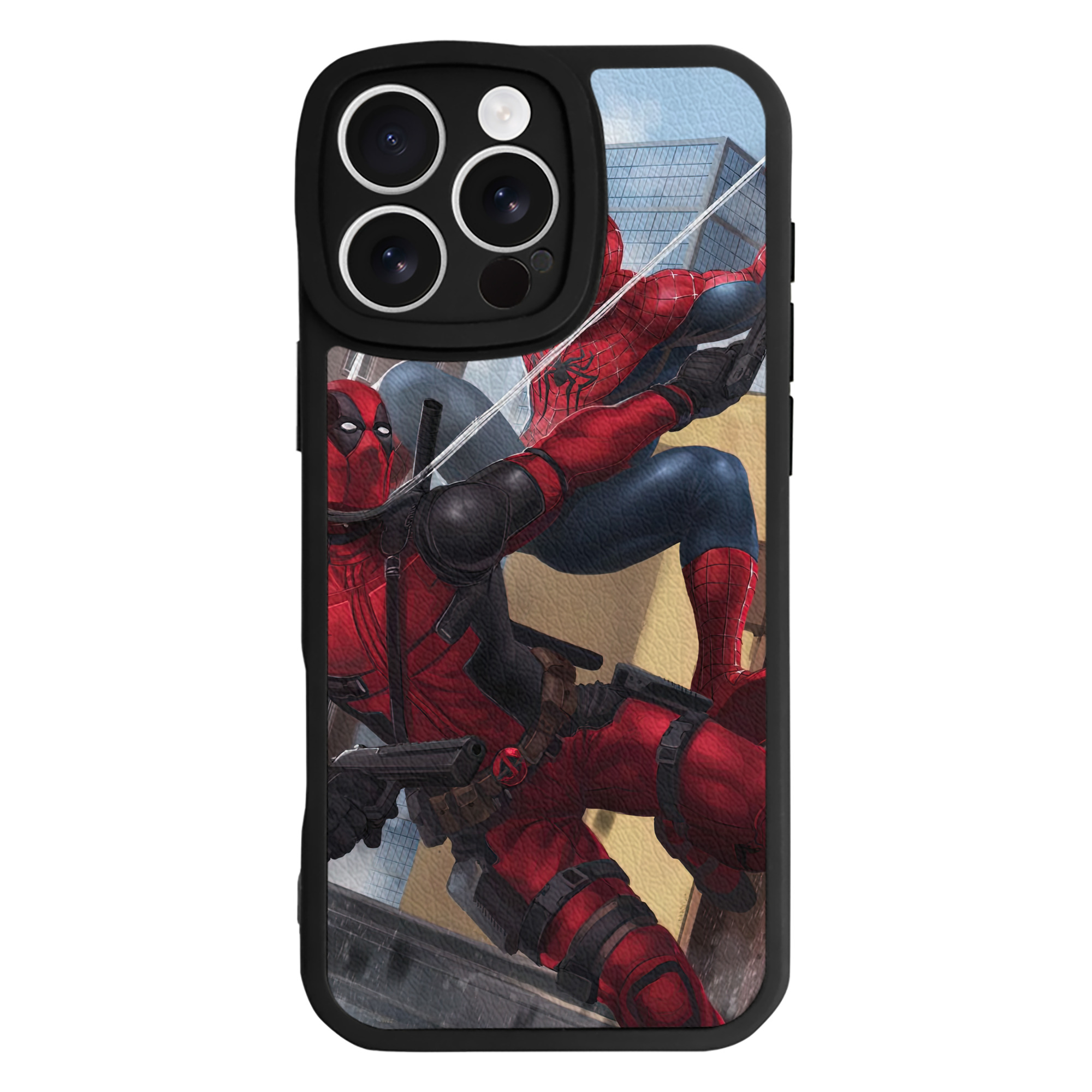 （画像用） Deadpool デッドプール 【iPhone 16シリーズ対応】シリコンスマホケース（レザー調） 材質：シリコン